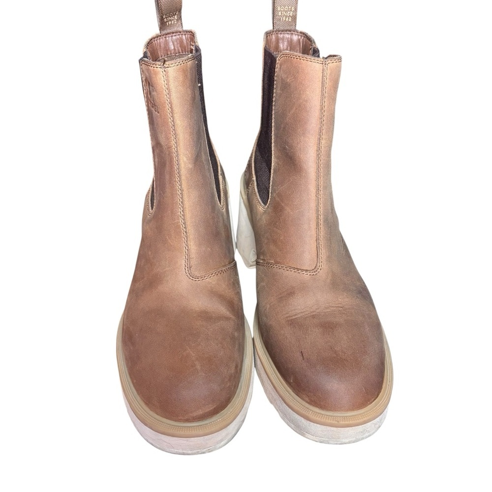 Sorel Hi-Line Chunky Heel Chelsea Boots in Umber/Ceramic – Women’s Sz 10 - Picture 2 of 11